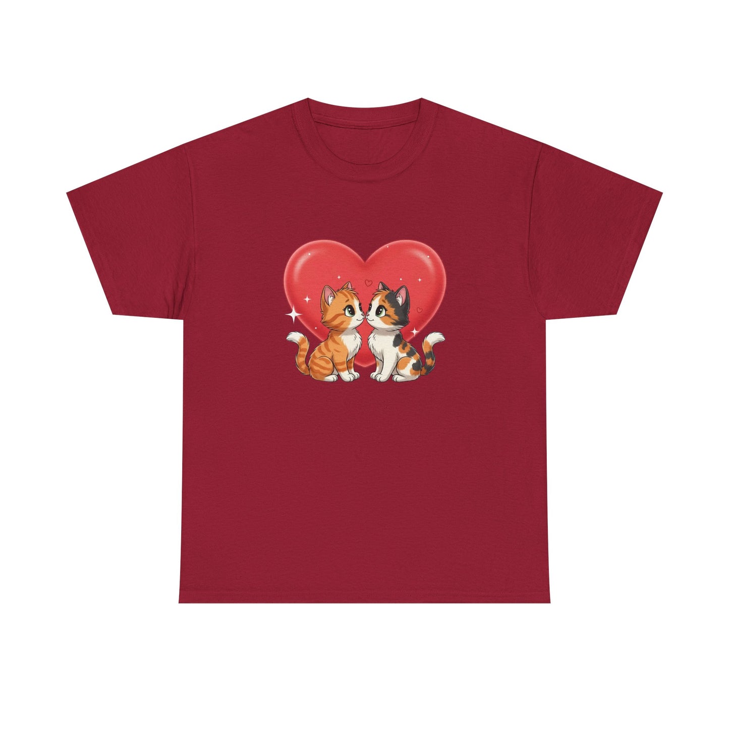 Cats in Love Unisex Tee - Cute Cat T-Shirt for Pet Lovers, Cat Owners, Sports Enthusiasts, Gifts for Animal Lovers, Casual Everyday Wear
