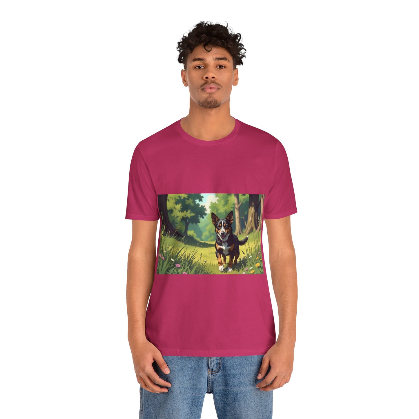 Adorable Dog comic style 1 Unisex Soft Tee| Cute Dog Lover's Shirt, Animal Graphic T-Shirt, Pet Themed Gift, Casual Wear