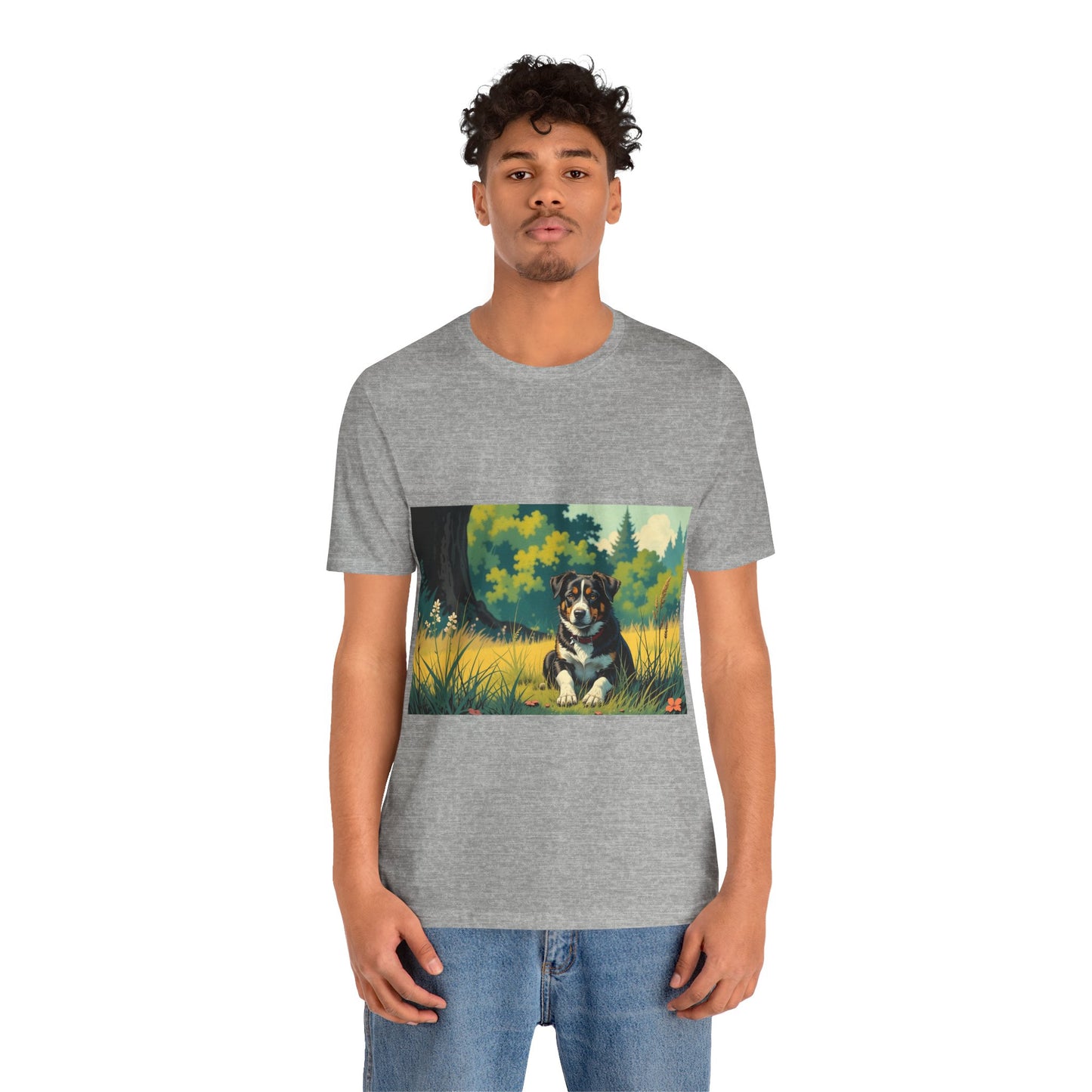 Adorable Dog comic style 2 Unisex Soft Tee | Cute Dog Lover's Shirt, Animal Graphic T-Shirt, Pet Themed Gift, Casual Wear