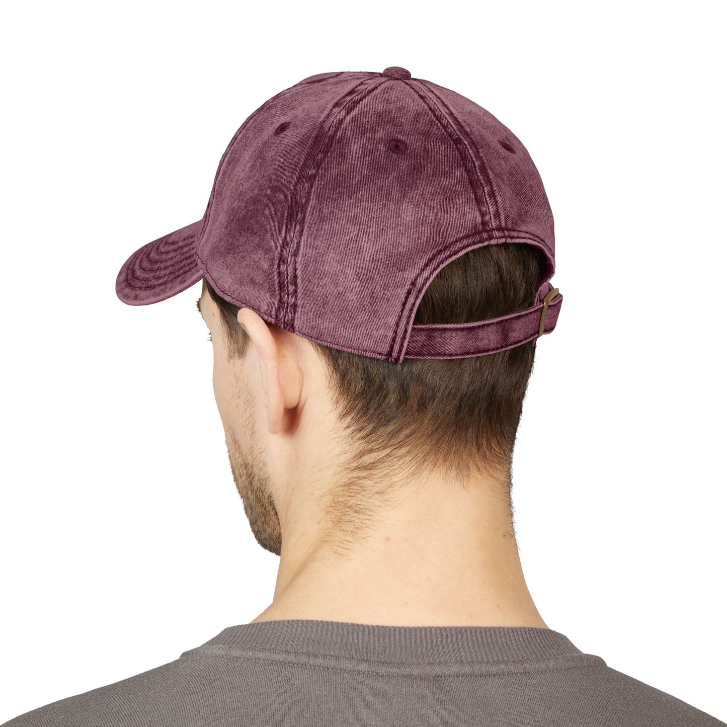 Cats Lover Vintage Embroidered Cap Dad Hat Grey Words