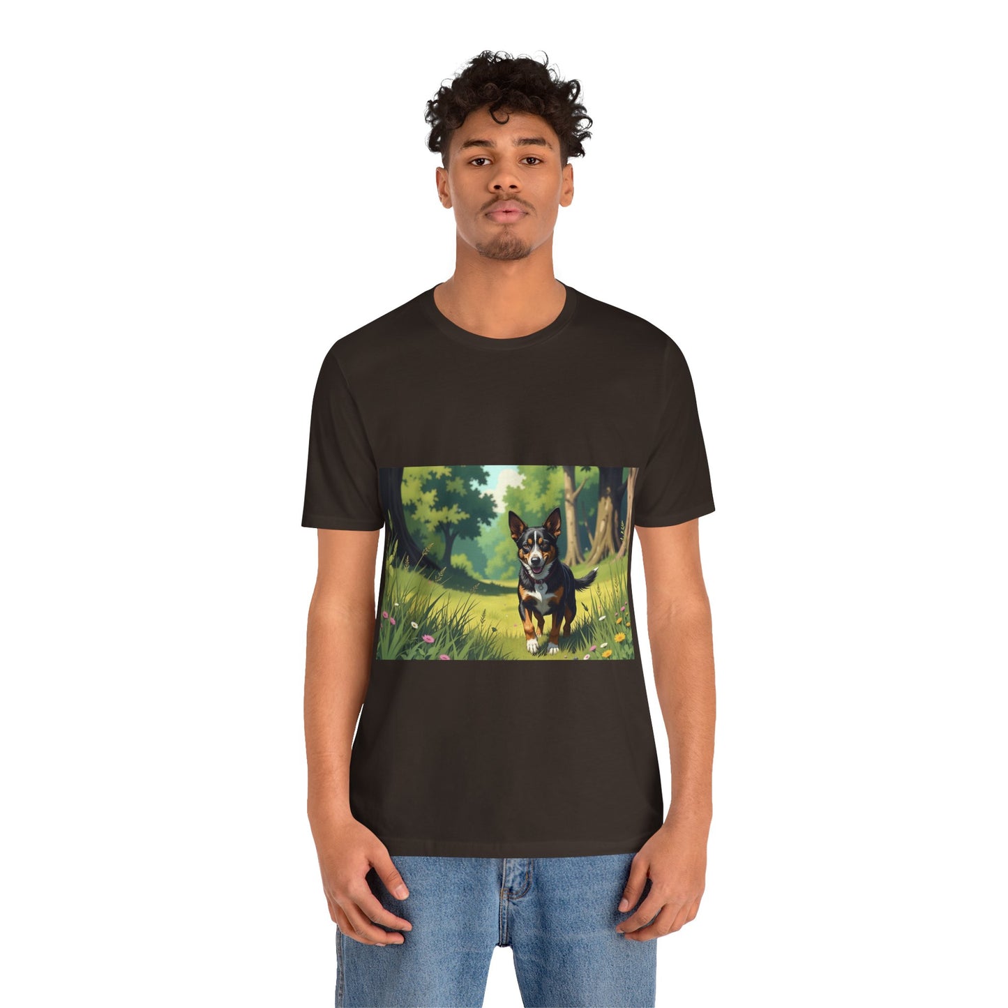 Adorable Dog comic style 1 Unisex Soft Tee| Cute Dog Lover's Shirt, Animal Graphic T-Shirt, Pet Themed Gift, Casual Wear