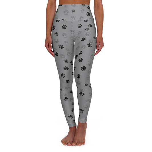 Dog Paw Print High Waisted Women Yoga Leggings style 1