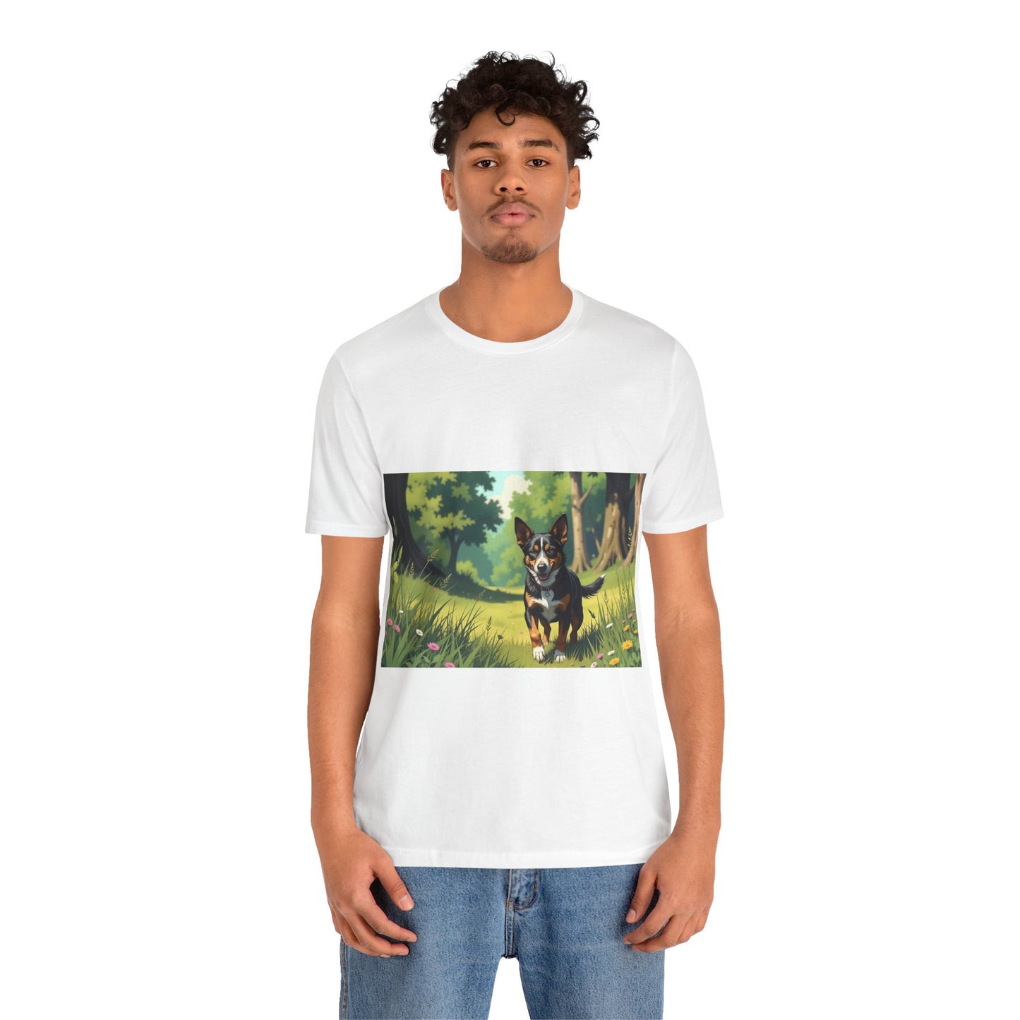 Adorable Dog comic style 1 Unisex Soft Tee| Cute Dog Lover's Shirt, Animal Graphic T-Shirt, Pet Themed Gift, Casual Wear