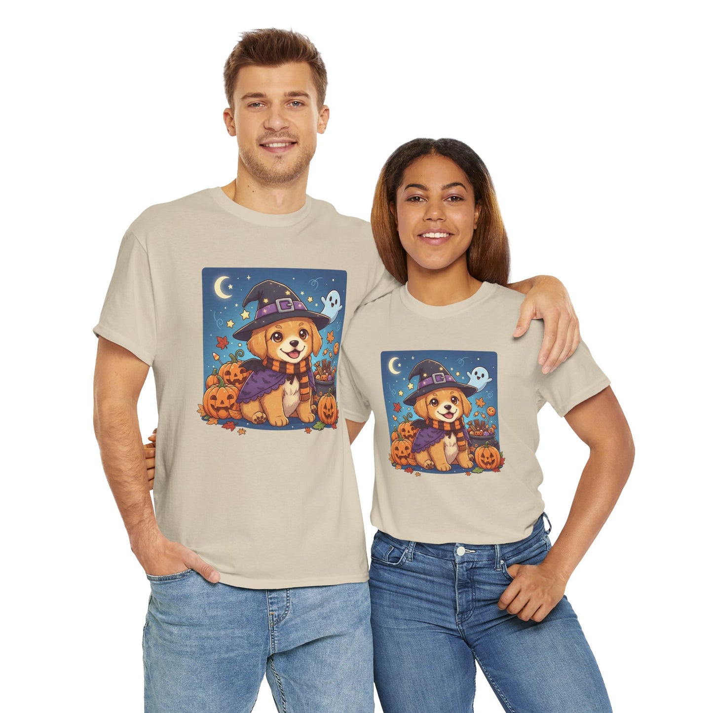 Halloween cute puppy anime style 2 Unisex Tee - Cute Dog T-Shirt for Pet Lovers, Dog Owners, Sports Enthusiasts, Gifts for Animal Lovers, Casual Everyday Wear