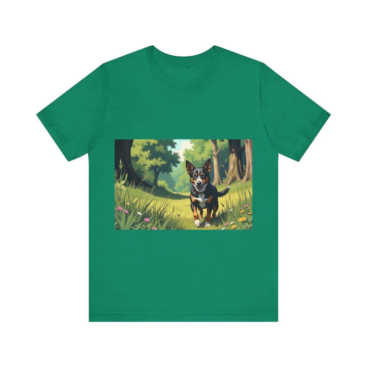 Adorable Dog comic style 1 Unisex Soft Tee| Cute Dog Lover's Shirt, Animal Graphic T-Shirt, Pet Themed Gift, Casual Wear