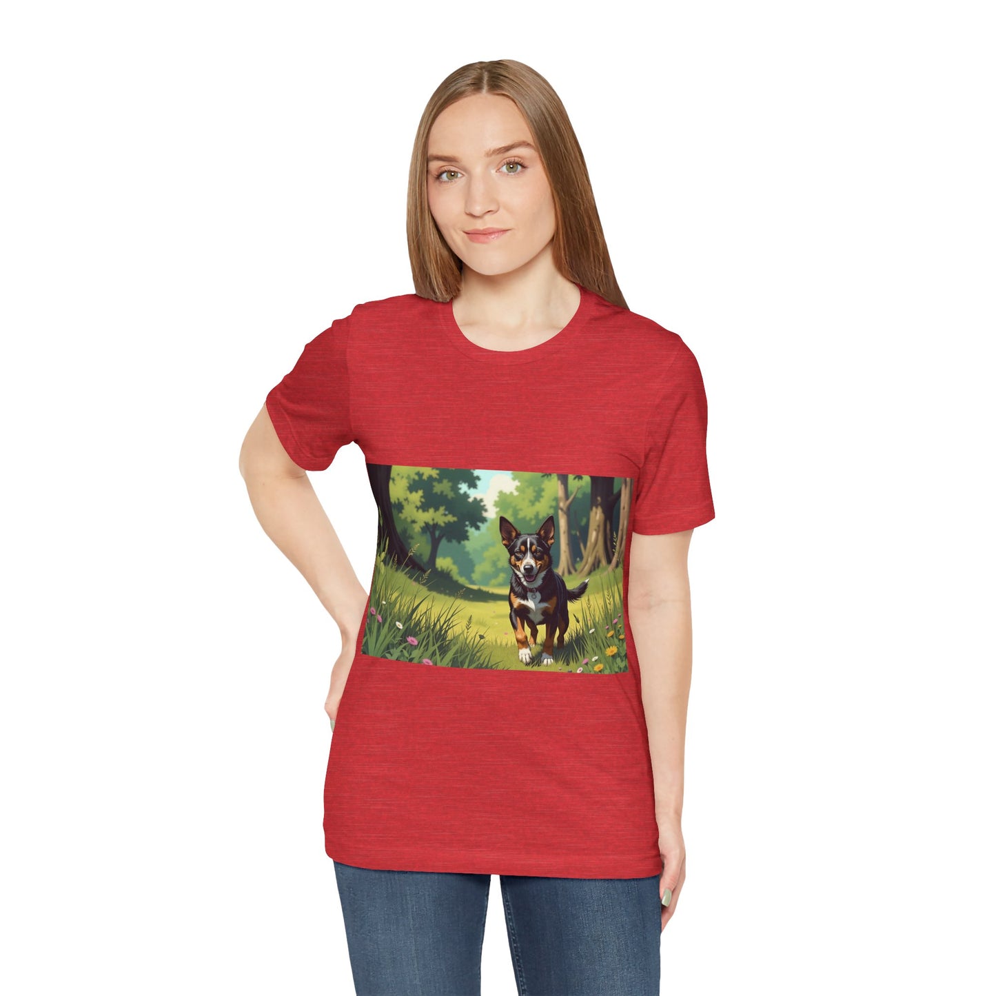 Adorable Dog comic style 1 Unisex Soft Tee| Cute Dog Lover's Shirt, Animal Graphic T-Shirt, Pet Themed Gift, Casual Wear