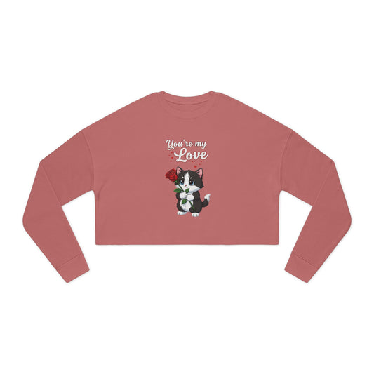 Cropped Cat Lover Women Sweatshirt - You're My Love style 1