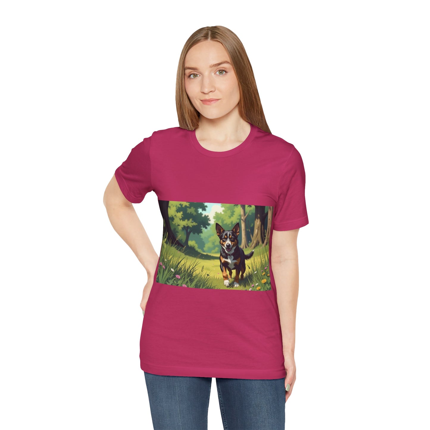 Adorable Dog comic style 1 Unisex Soft Tee| Cute Dog Lover's Shirt, Animal Graphic T-Shirt, Pet Themed Gift, Casual Wear