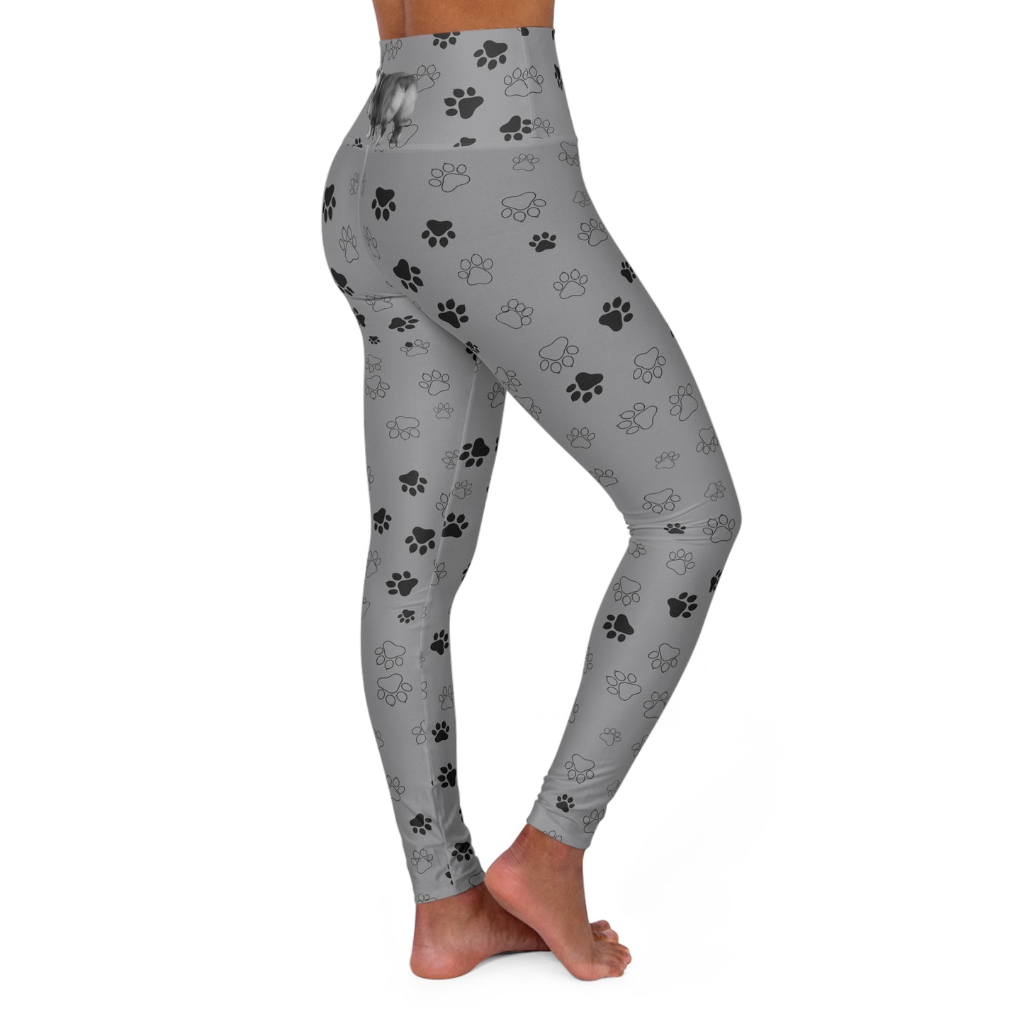 Dog Paw Print High Waisted Women Yoga Leggings style 1