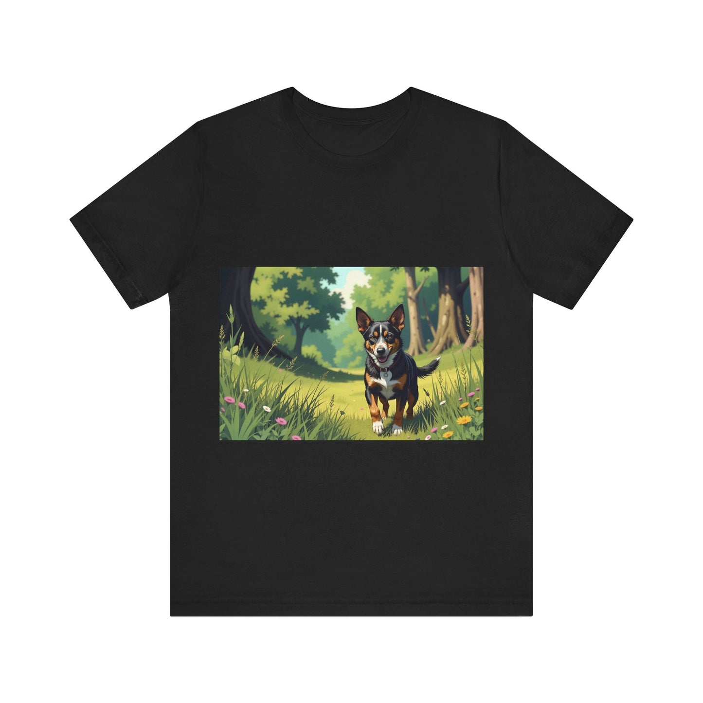 Adorable Dog comic style 1 Unisex Soft Tee| Cute Dog Lover's Shirt, Animal Graphic T-Shirt, Pet Themed Gift, Casual Wear