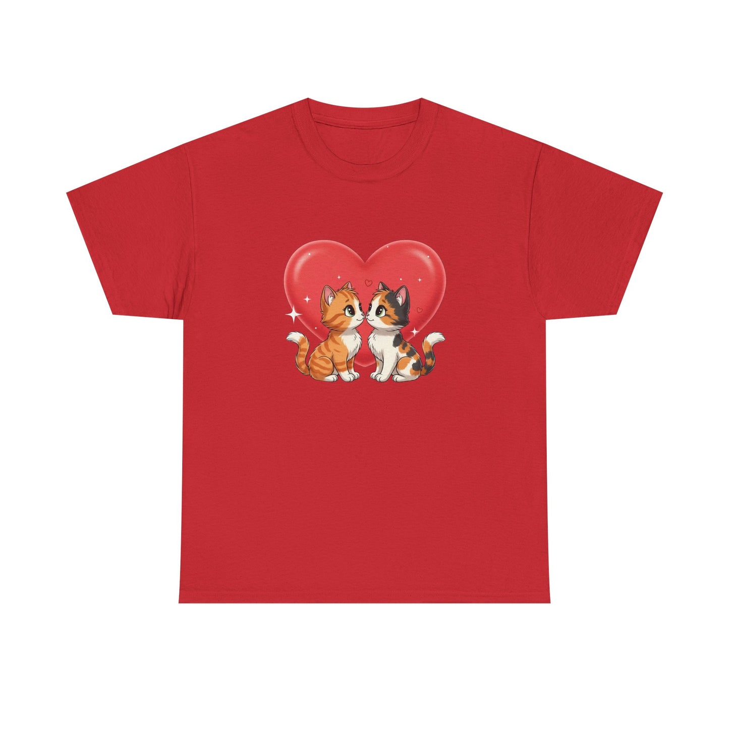 Cats in Love Unisex Tee - Cute Cat T-Shirt for Pet Lovers, Cat Owners, Sports Enthusiasts, Gifts for Animal Lovers, Casual Everyday Wear