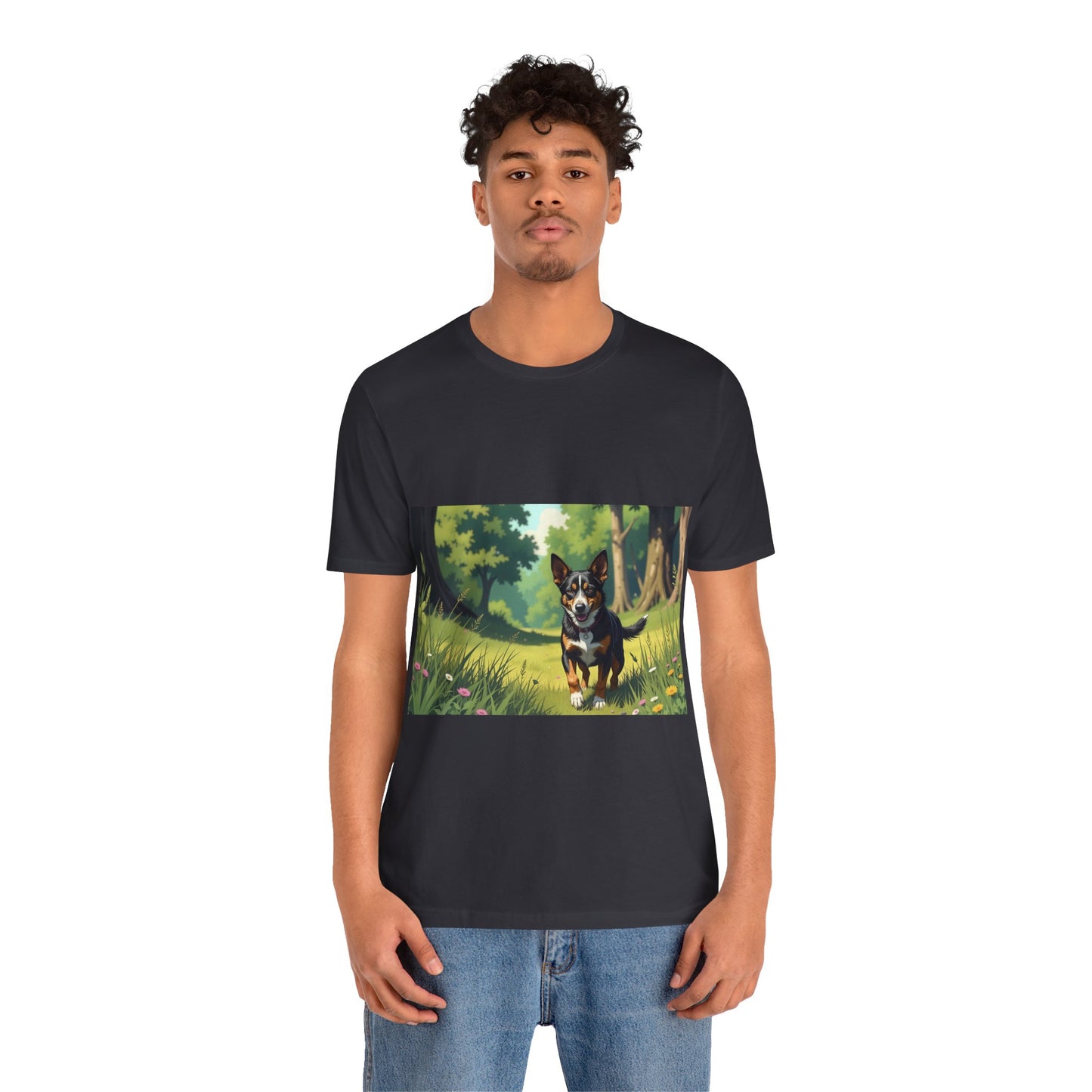 Adorable Dog comic style 1 Unisex Soft Tee| Cute Dog Lover's Shirt, Animal Graphic T-Shirt, Pet Themed Gift, Casual Wear