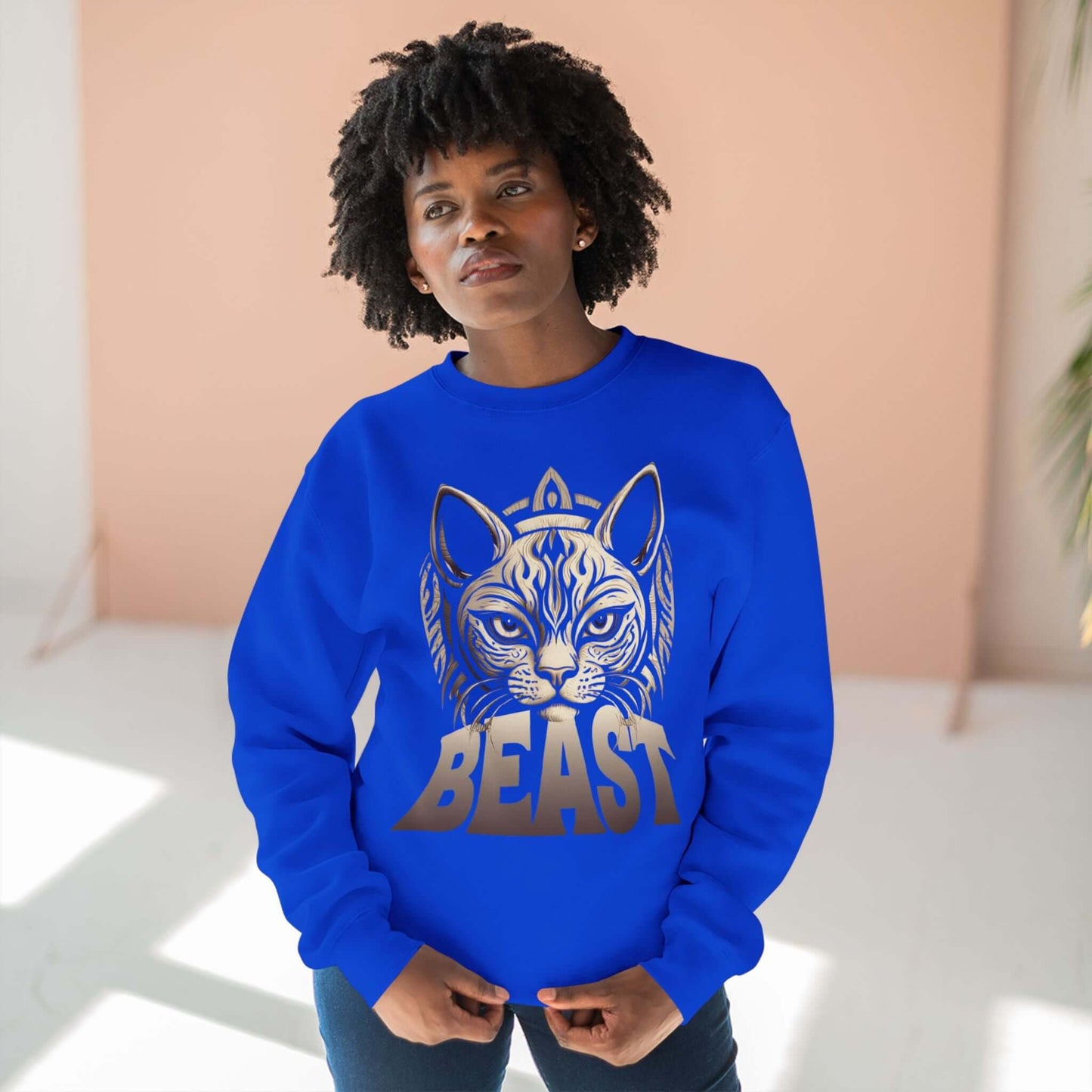 Beast Cat Unisex Crewneck Sweatshirt style 3