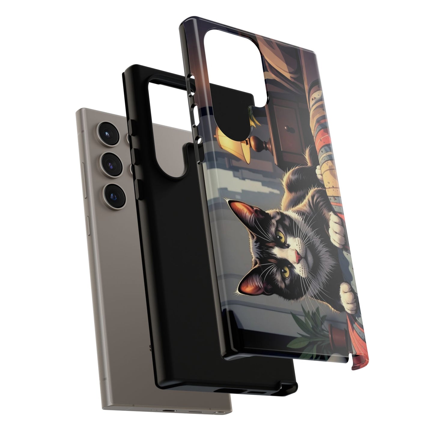 Cat on the bed - Tough Phone Case for Apple iPhone & Samsung Galaxy, Cute Pet Accessories, Gift for Cat Lovers