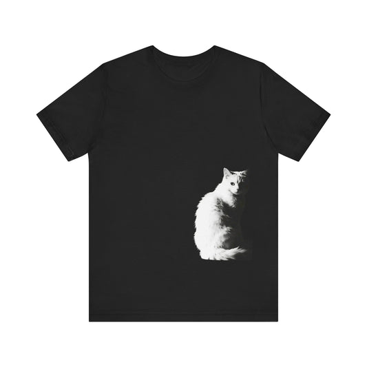 Minimalist Style Cat Unisex Jersey T-Shirt style 1