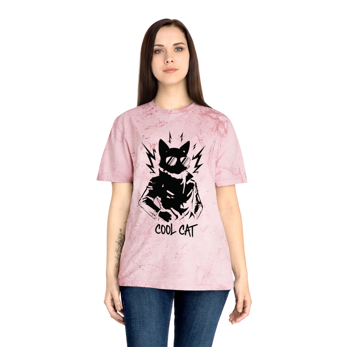 Cool Cat Unique Style Graphic Unisex T-Shirt Black