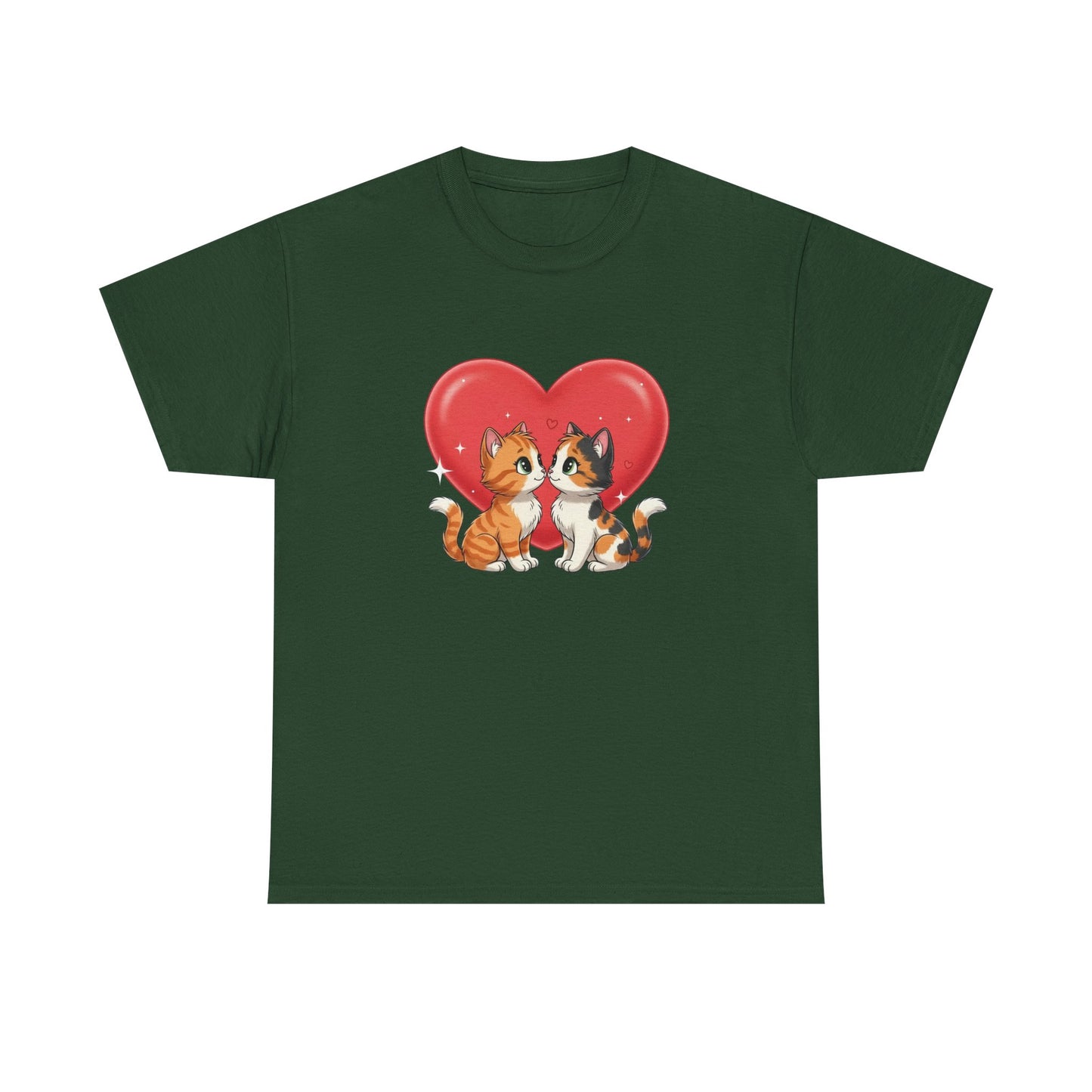 Cats in Love Unisex Tee - Cute Cat T-Shirt for Pet Lovers, Cat Owners, Sports Enthusiasts, Gifts for Animal Lovers, Casual Everyday Wear