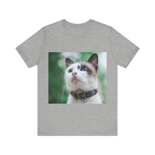 Cat with blue eyes Photo Unisex Jersey Short Sleeve Tee