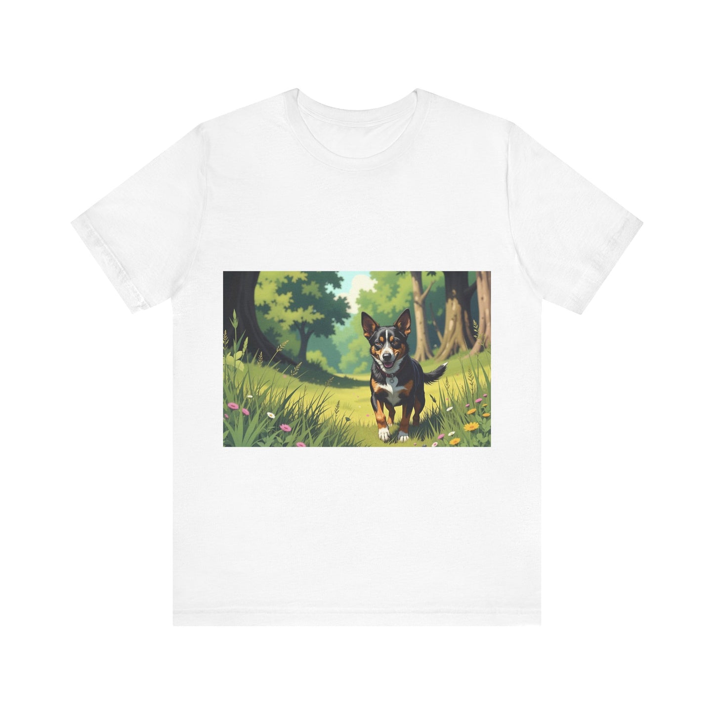 Adorable Dog comic style 1 Unisex Soft Tee| Cute Dog Lover's Shirt, Animal Graphic T-Shirt, Pet Themed Gift, Casual Wear