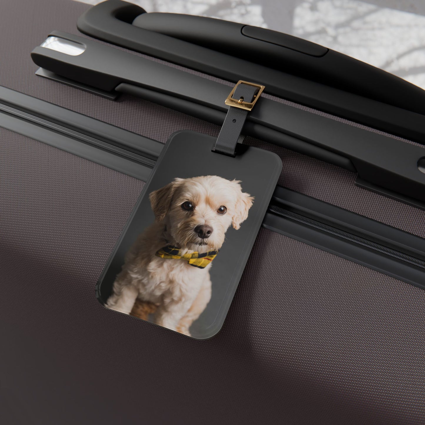 Cute Dog Luggage Tag, Dog Travel Tag, Cute Pet ID, Gift for Dog Lovers, Dog Owner Travel Accessory, Travel Essentials
