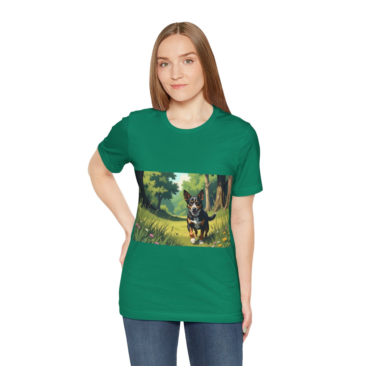 Adorable Dog comic style 1 Unisex Soft Tee| Cute Dog Lover's Shirt, Animal Graphic T-Shirt, Pet Themed Gift, Casual Wear