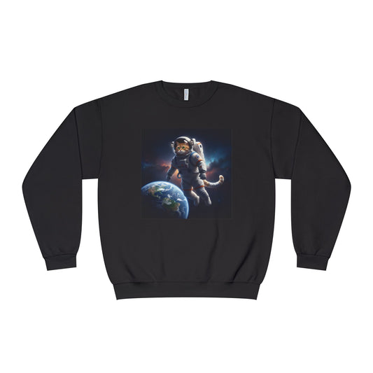 Space Cat Unisex NuBlend Crewneck Sweatshirt style 3
