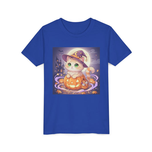 Halloween Cute Kitten Anime Unisex Youth Kid T-Shirt style 4