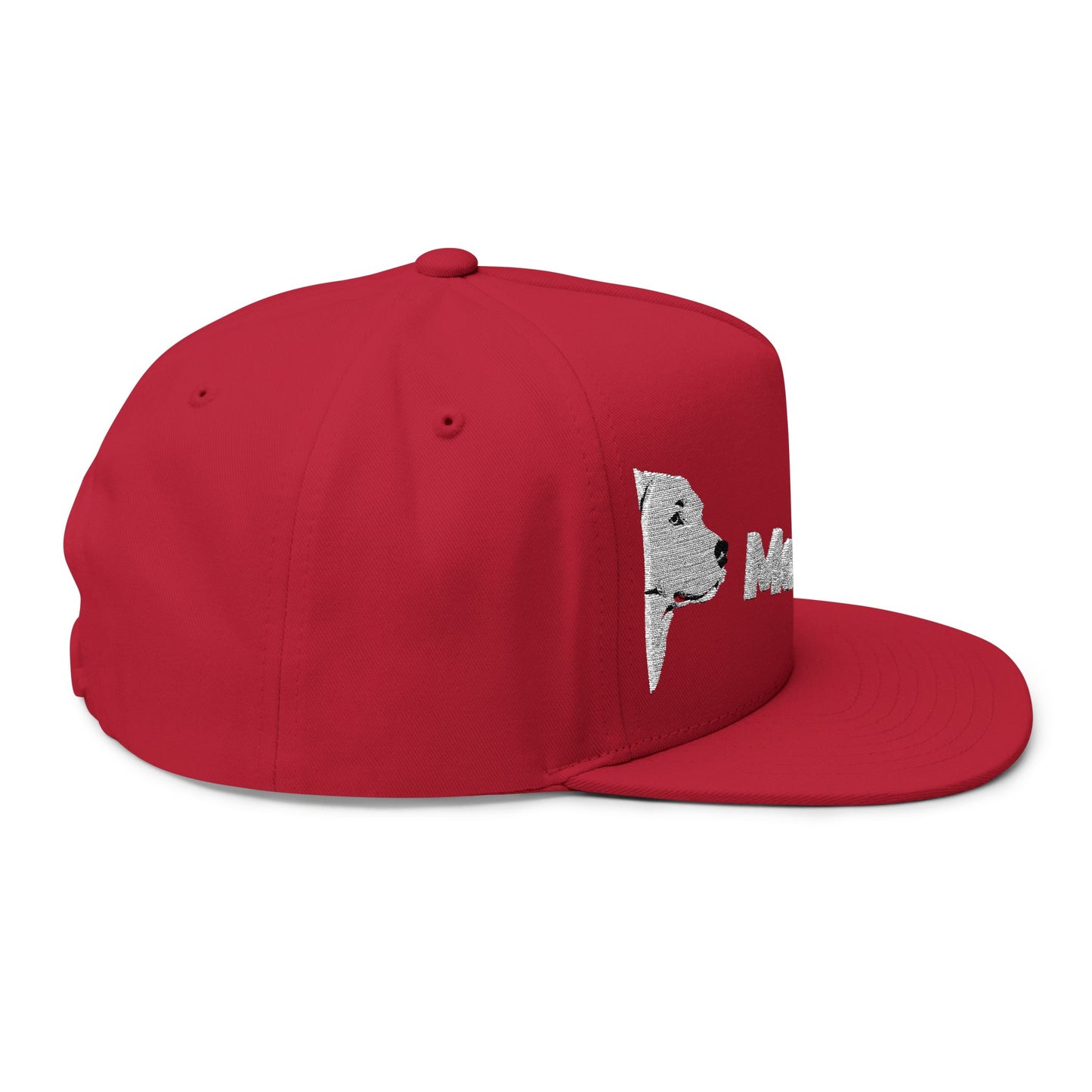 Stylish Embroidered Dog Mom Flat Bill Cap style 4