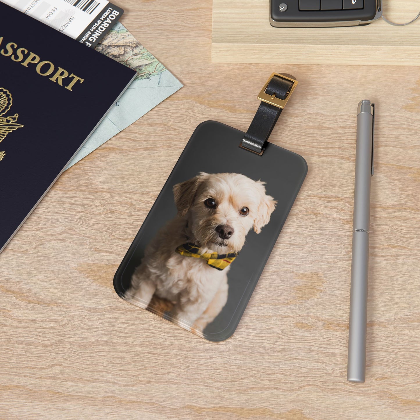 Cute Dog Luggage Tag, Dog Travel Tag, Cute Pet ID, Gift for Dog Lovers, Dog Owner Travel Accessory, Travel Essentials