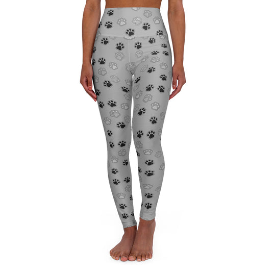 Cat Paw Print High Waisted Women Yoga Leggings style 1