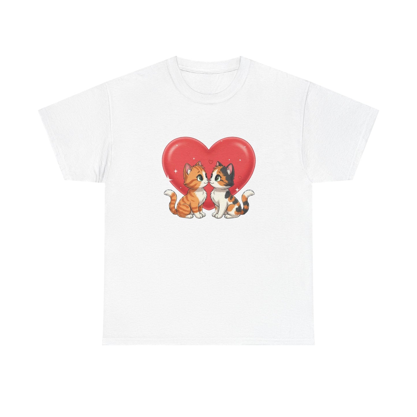 Cats in Love Unisex Tee - Cute Cat T-Shirt for Pet Lovers, Cat Owners, Sports Enthusiasts, Gifts for Animal Lovers, Casual Everyday Wear