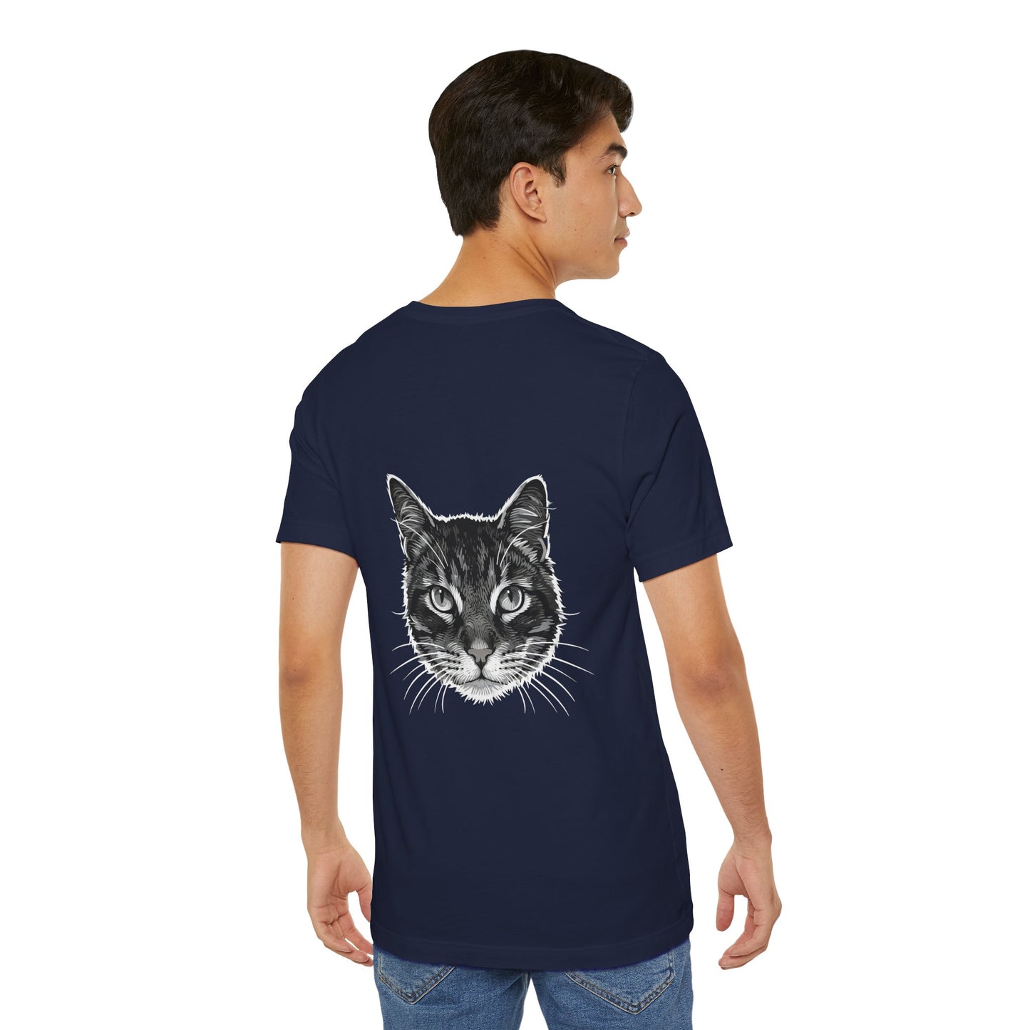 Cat Lover Unisex Tee Cat Head style 1, Perfect Gift for Pet Owners, Vintage Cat Design, Graphic T-shirt, Animal Lover, Casual Wear, Birthday Gift