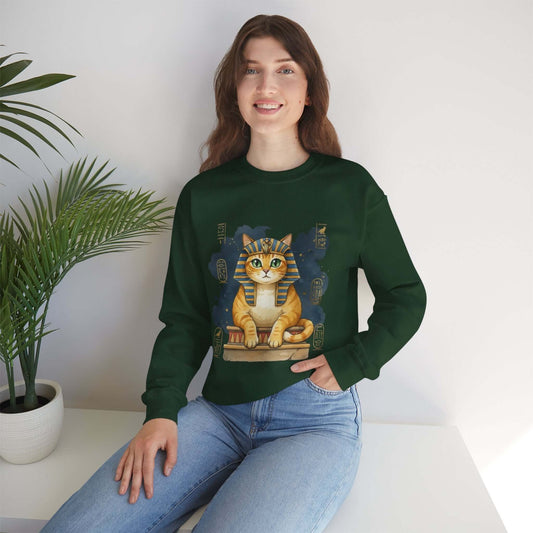 Watercolor Cat painting Unisex Crewneck Sweatshirt style 4