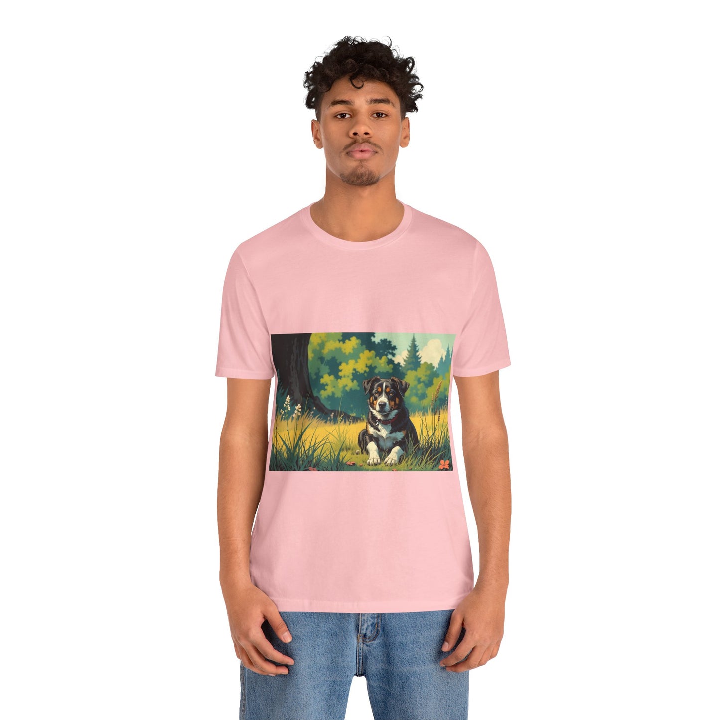 Adorable Dog comic style 2 Unisex Soft Tee | Cute Dog Lover's Shirt, Animal Graphic T-Shirt, Pet Themed Gift, Casual Wear