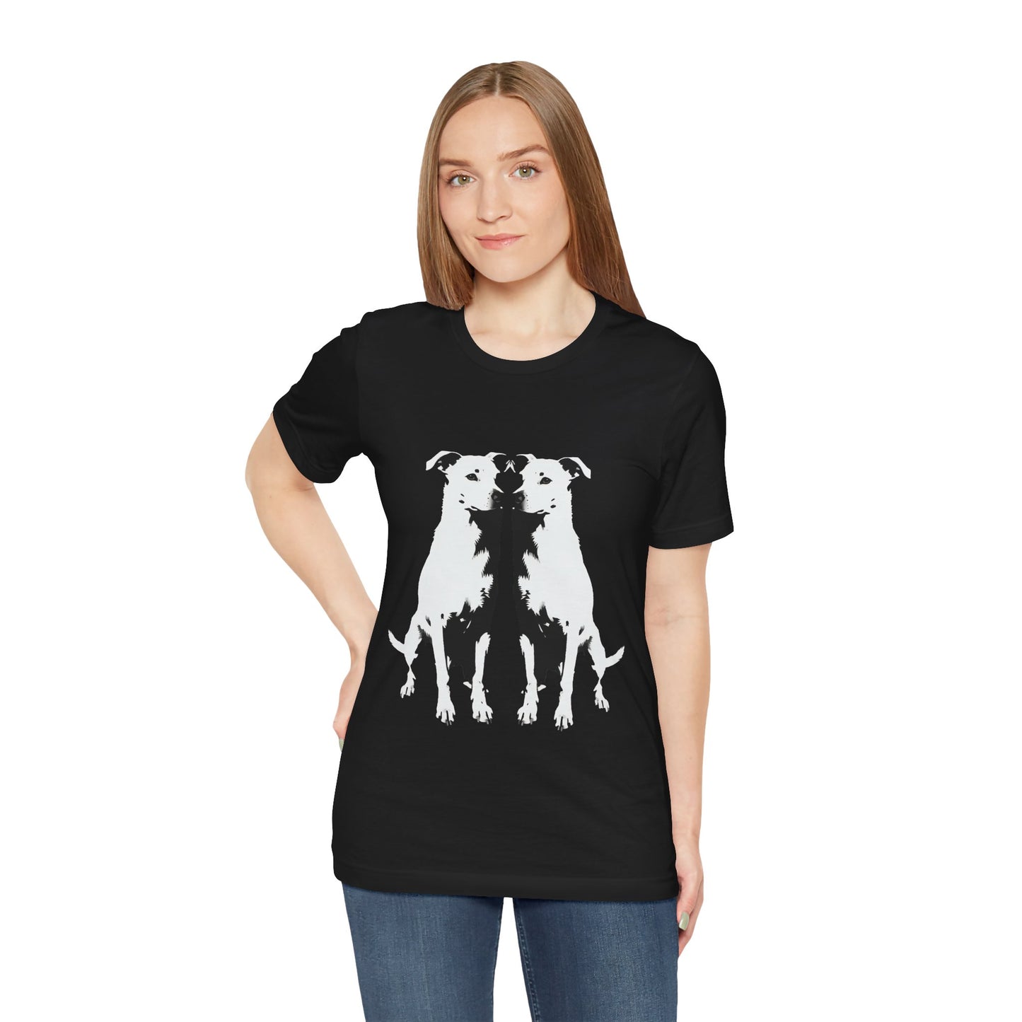 Dog Lover's Unisex Short Sleeve Tee outlined style 2 | Pet Enthusiast Shirt, Gift for Dog Lovers, Animal Lovers Apparel, Casual Wear, Fun Dog Graphic T-Shirt
