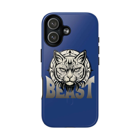 Beast Cat Blue Tough Magnetic Protective Case iPhone 17 series
