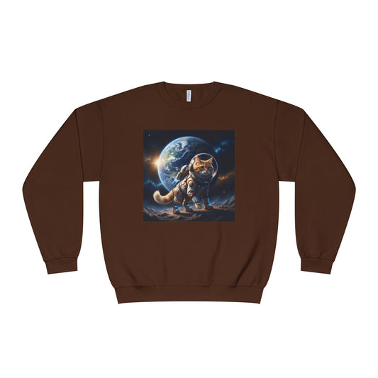 Space Cat Unisex NuBlend Crewneck Sweatshirt style 1
