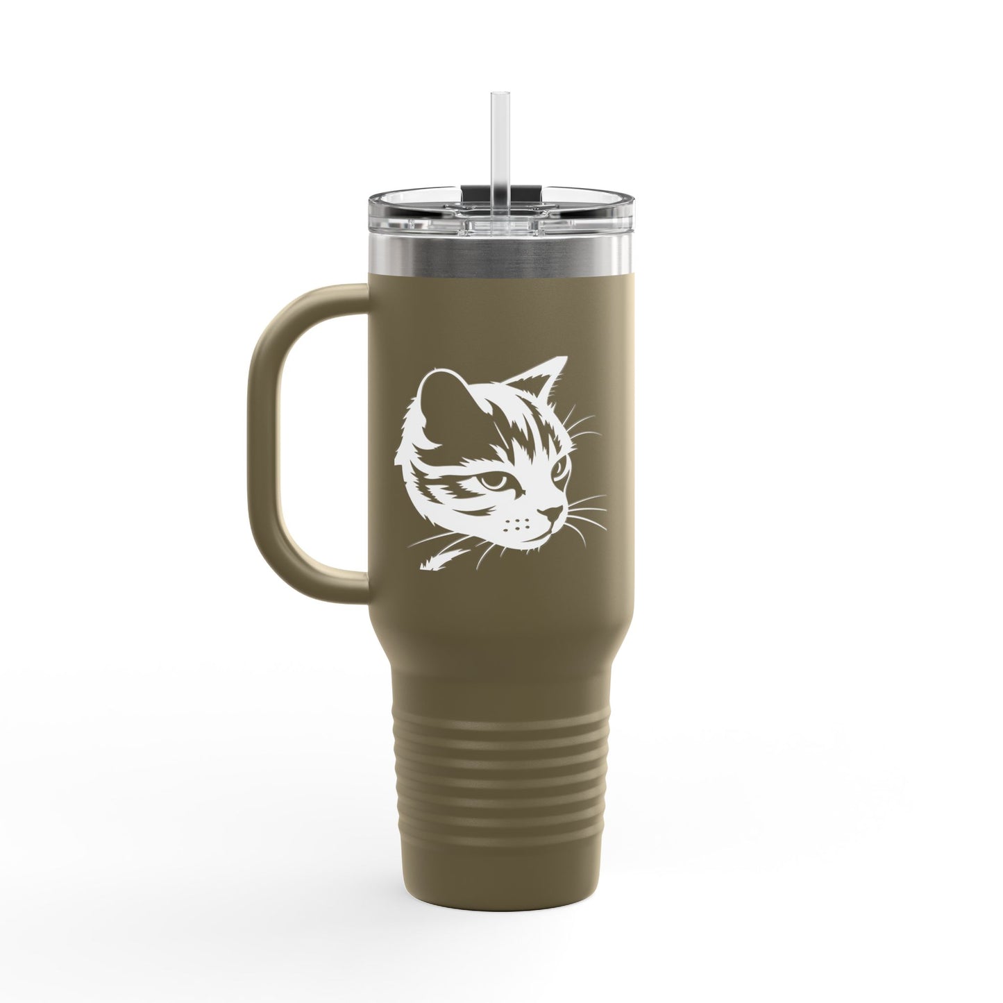 Cat Lover's Insulated Travel Mug, 40oz - Perfect for Coffee, Tea, Gifts for Pet Owners, Cat-Themed Drinkware, Valentine's Day, Birthday