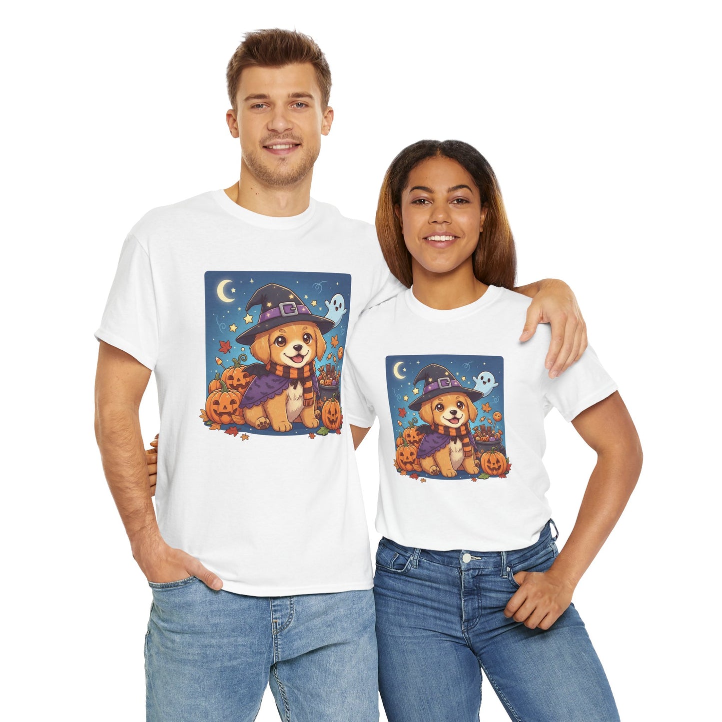 Halloween cute puppy anime style 2 Unisex Tee - Cute Dog T-Shirt for Pet Lovers, Dog Owners, Sports Enthusiasts, Gifts for Animal Lovers, Casual Everyday Wear