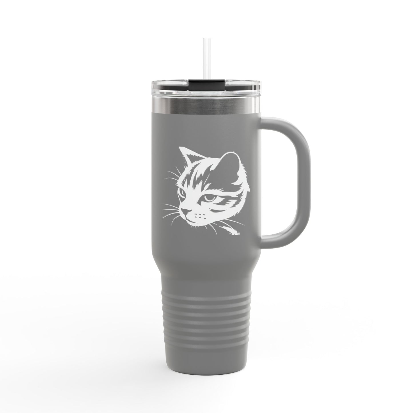Cat Lover's Insulated Travel Mug, 40oz - Perfect for Coffee, Tea, Gifts for Pet Owners, Cat-Themed Drinkware, Valentine's Day, Birthday