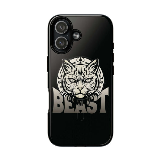 Beast Cat Black Tough Magnetic Protective Case iPhone 17 series