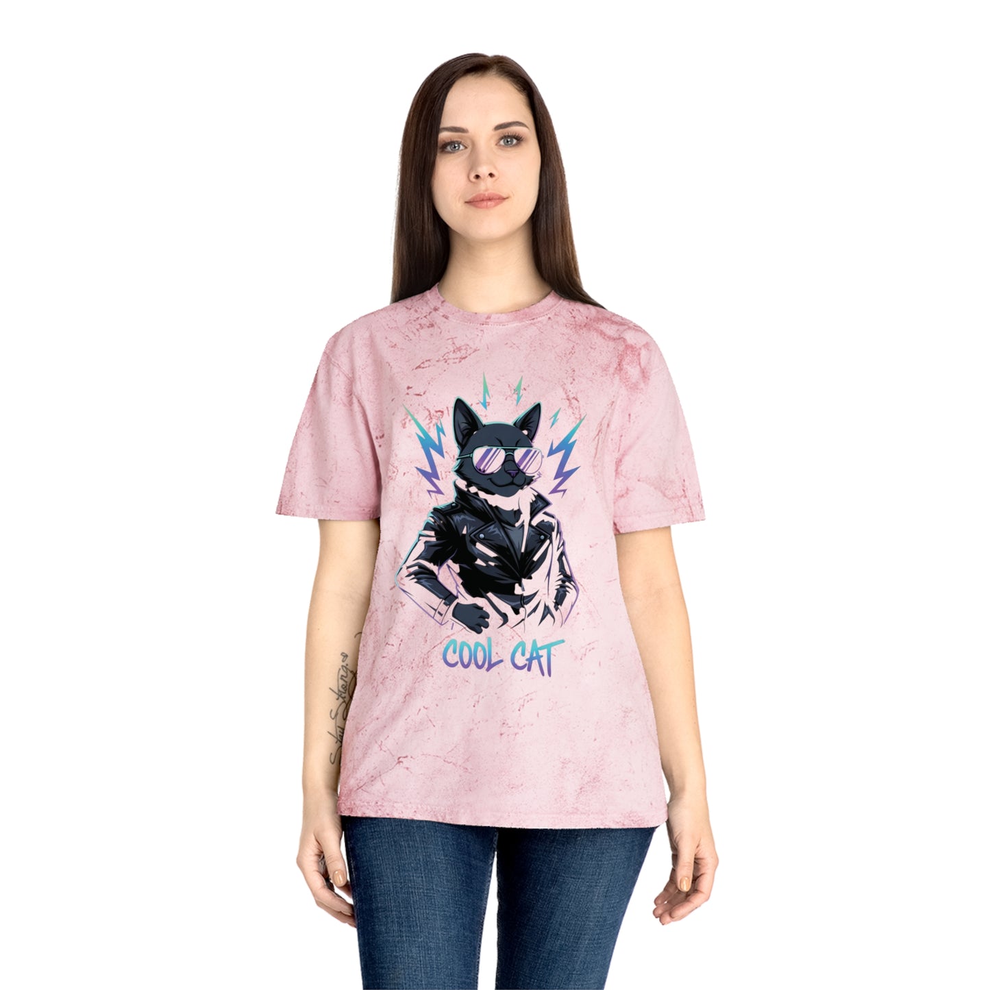 Cool Cat Unique Style Graphic Unisex T-Shirt Colorful