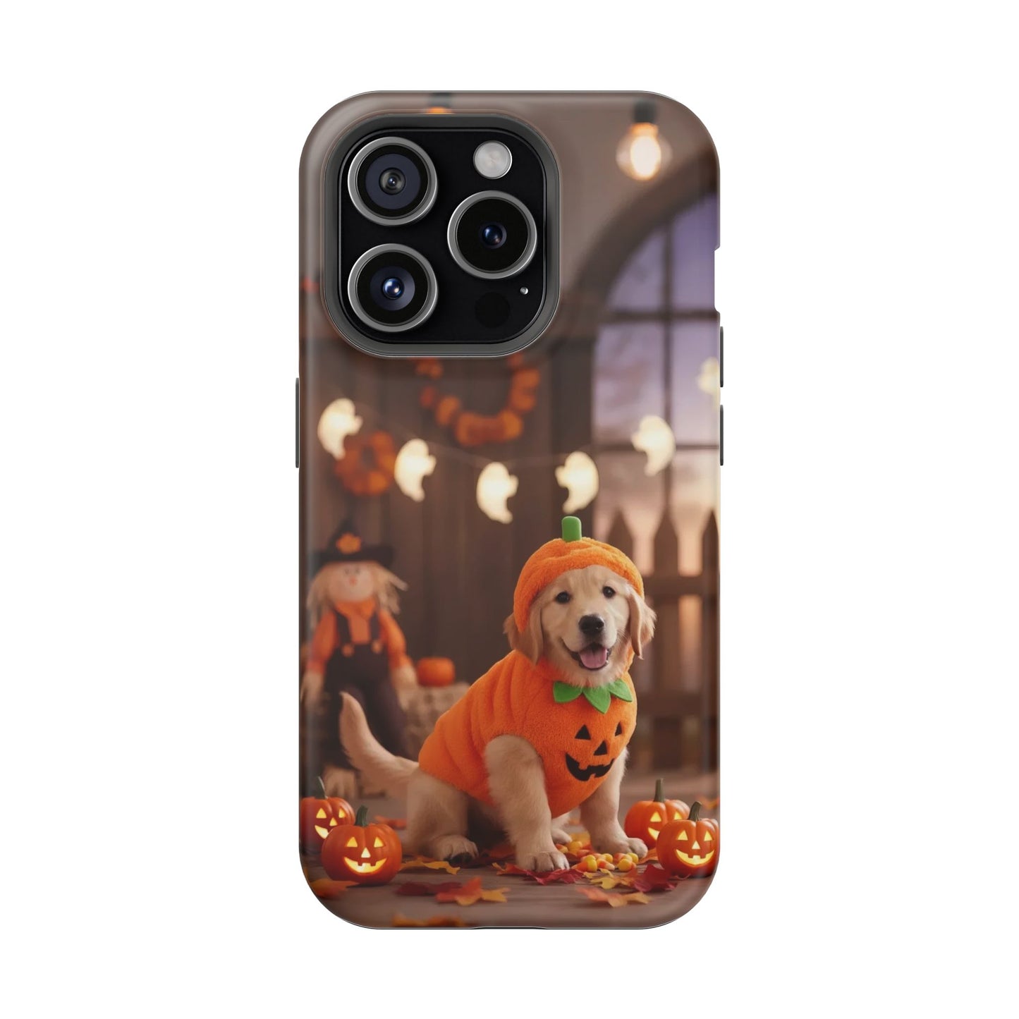 Halloween cute puppy photo style 2 Magnetic Impact-Resistant Phone Case, Cute Dog Design, Pet Owner Gift, Animal Lover Accessory, Birthday Gift for Dog Lovers