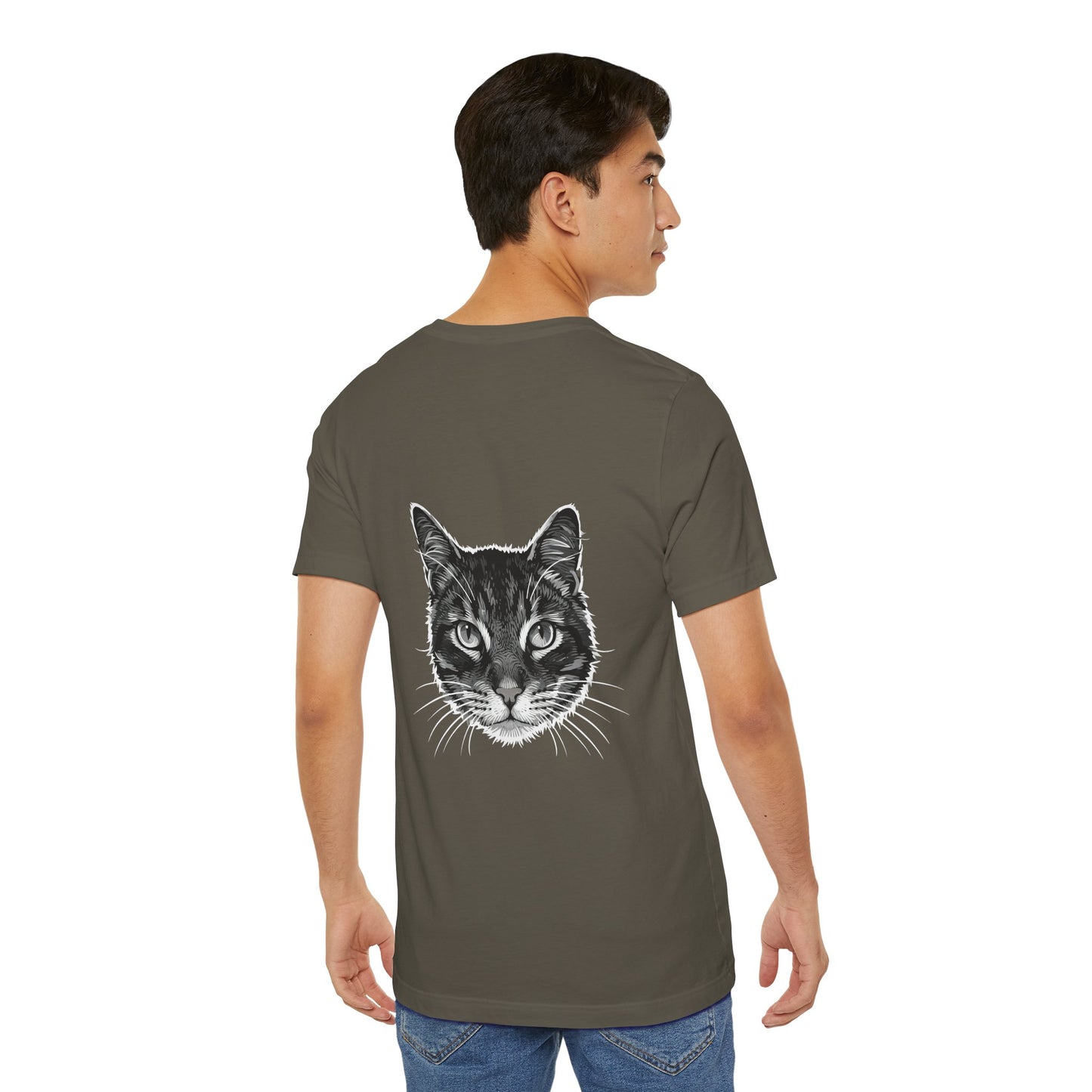 Cat Lover Unisex Tee Cat Head style 1, Perfect Gift for Pet Owners, Vintage Cat Design, Graphic T-shirt, Animal Lover, Casual Wear, Birthday Gift
