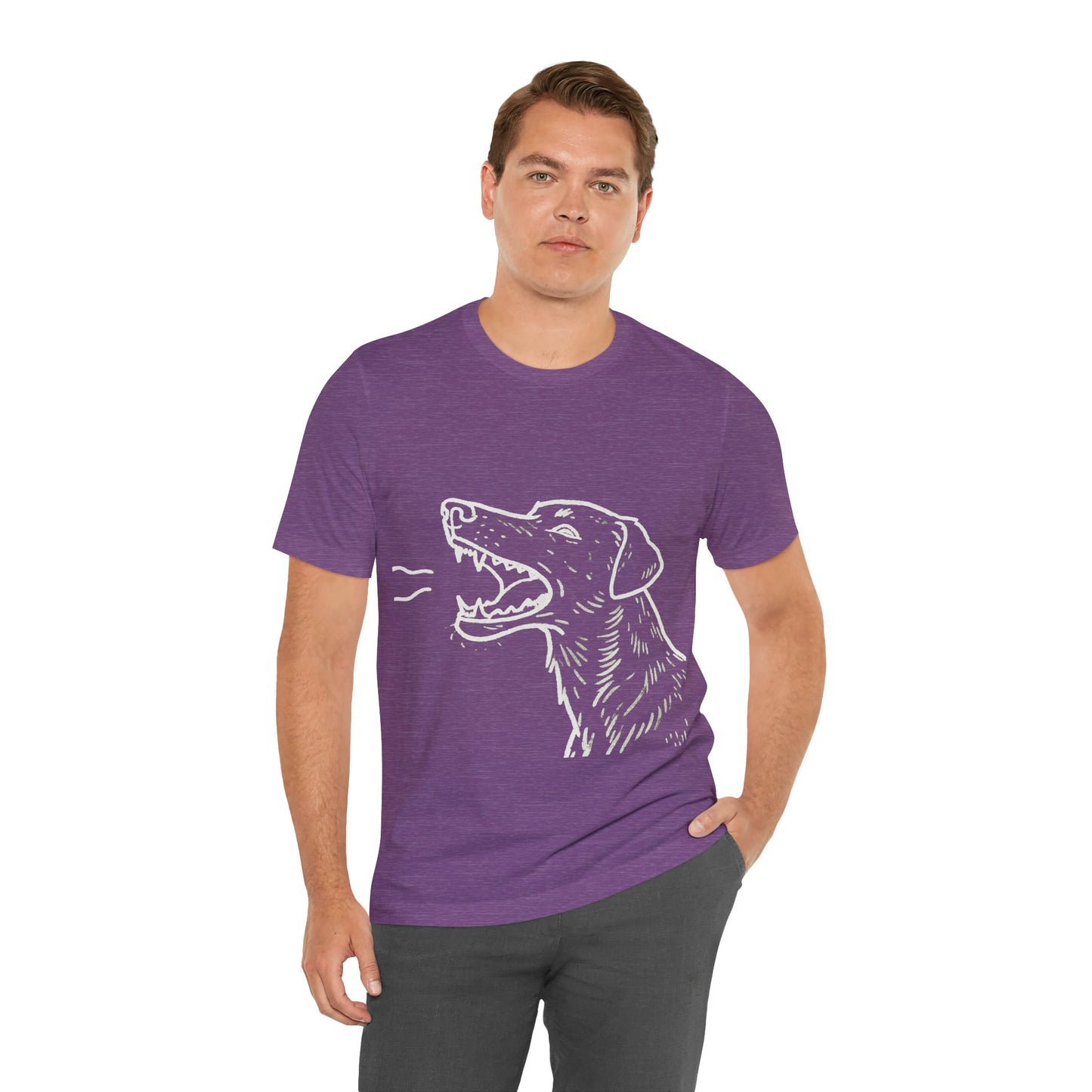 Dog Lover's Unisex Short Sleeve Tee outlined style 1 | Pet Enthusiast Shirt, Gift for Dog Lovers, Animal Lovers Apparel, Casual Wear, Fun Dog Graphic T-Shirt