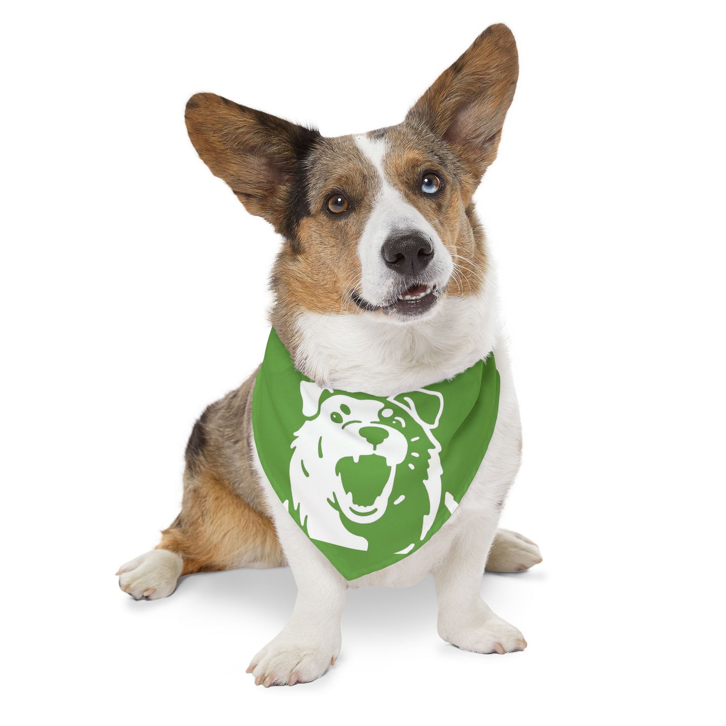 Dog Head Bandana Collar Cats and Dogs Accessory Green