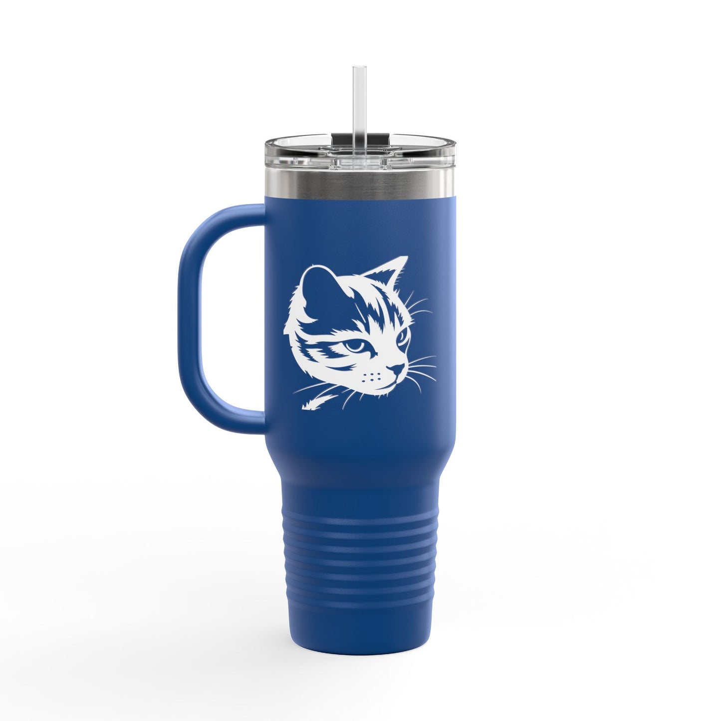 Cat Lover's Insulated Travel Mug, 40oz - Perfect for Coffee, Tea, Gifts for Pet Owners, Cat-Themed Drinkware, Valentine's Day, Birthday