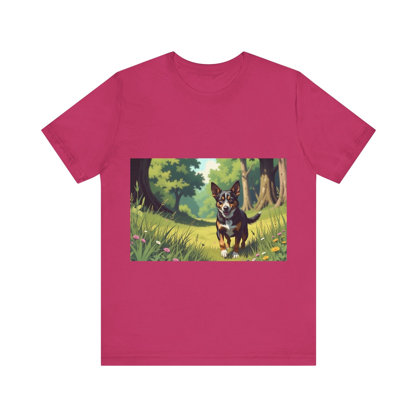 Adorable Dog comic style 1 Unisex Soft Tee| Cute Dog Lover's Shirt, Animal Graphic T-Shirt, Pet Themed Gift, Casual Wear