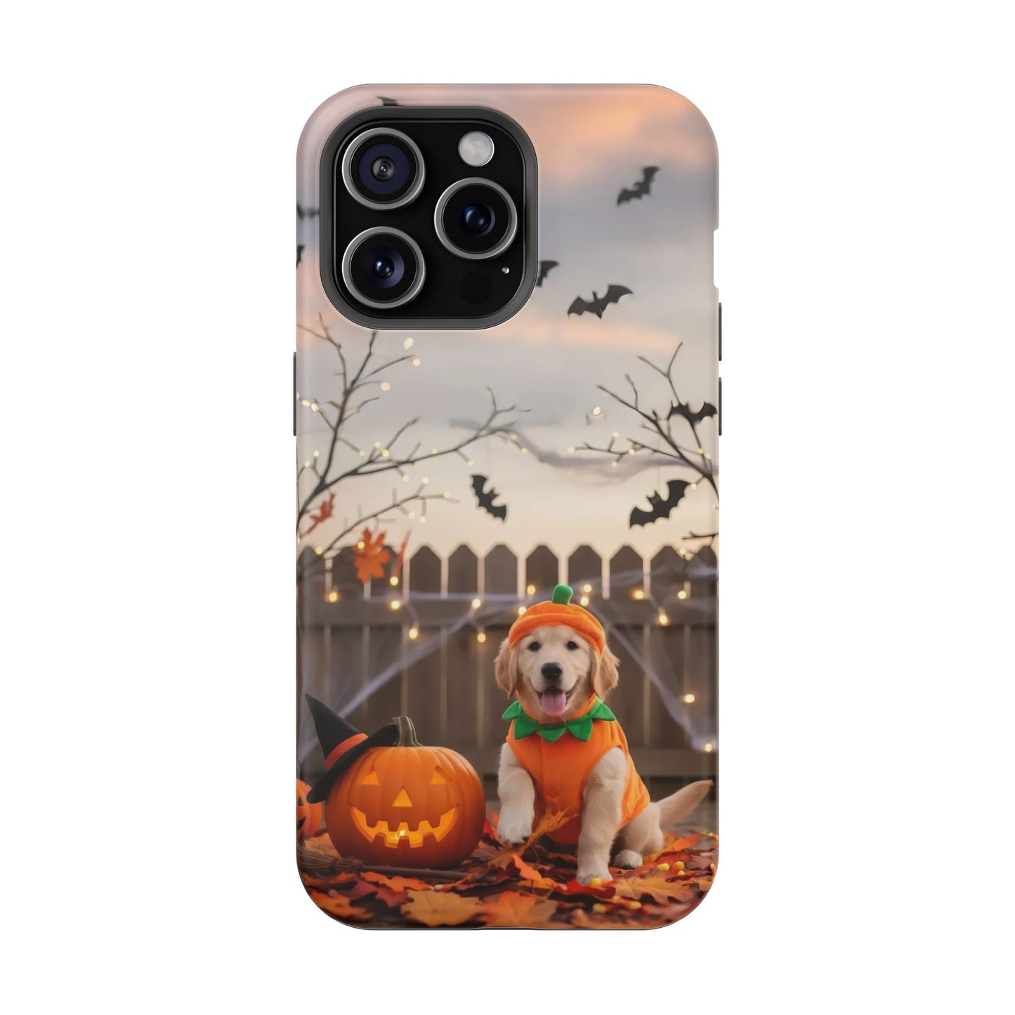 Halloween cute puppy photo style 4 Magnetic Impact-Resistant Phone Case, Cute Dog Design, Pet Owner Gift, Animal Lover Accessory, Birthday Gift for Dog Lovers