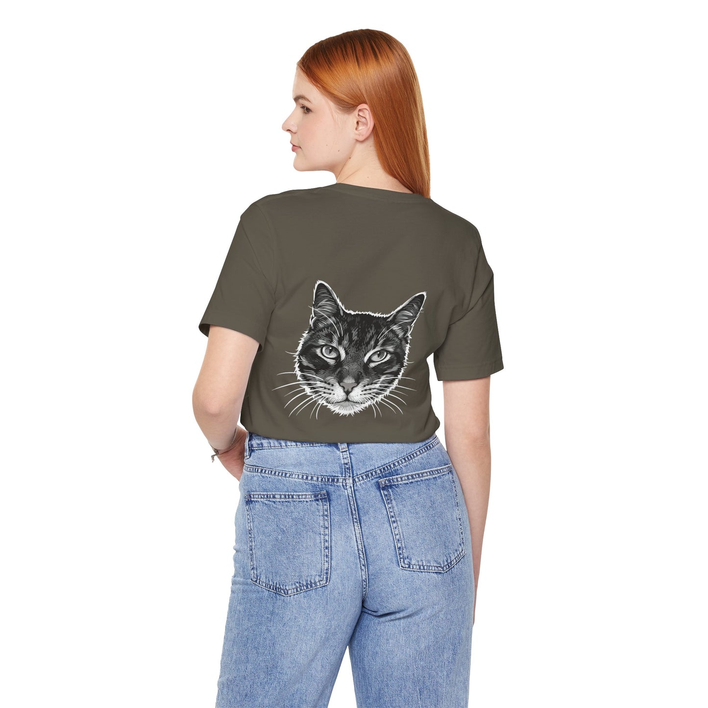 Cat Lover Unisex Tee Cat Head style 1, Perfect Gift for Pet Owners, Vintage Cat Design, Graphic T-shirt, Animal Lover, Casual Wear, Birthday Gift